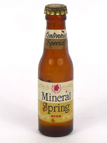 1952 Mineral Spring Beer  Mini Bottle