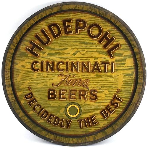 1939 Hudepohl Fine Beers 15 inch Serving Tray