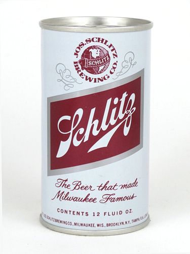 1972 Schlitz Beer (test) 12oz Tab Top Can T241-22