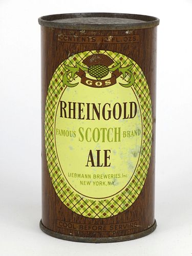 1948 Rheingold Scotch Ale 12oz Flat Top Can 123-24