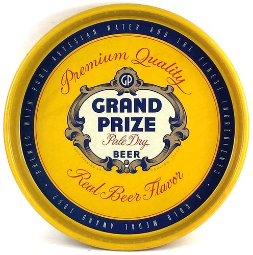 1953 Grand Prize Beer 13 inch Serving Tray