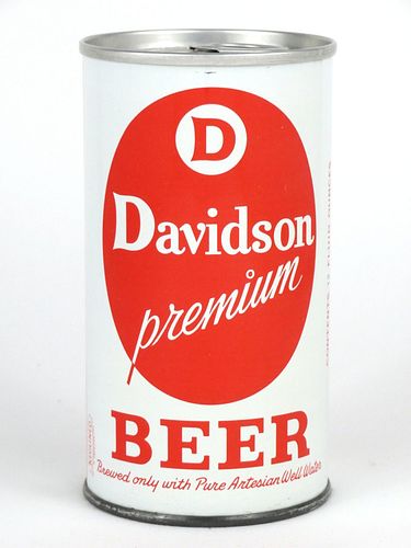 1969 Davidson Premium Beer 12oz Tab Top Can T58-17