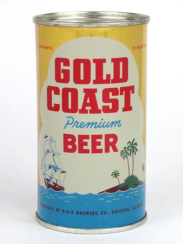 1963 Gold Coast Premium Beer 12oz Flat Top Can 71-33