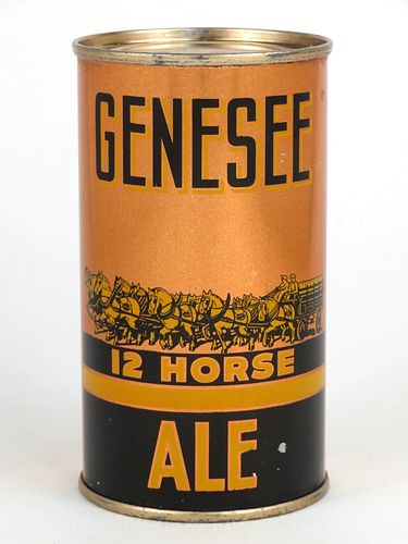 1938 Genesee 12 Horse Ale 12oz Flat Top Can OI326