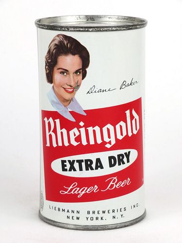 1957 Rheingold Beer Diane Baker 12oz Flat Top Can New York 124-07