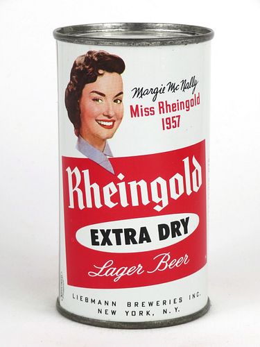1957 Rheingold Beer Margie McNally "Winner" 12oz Flat Top Can New York 123-15