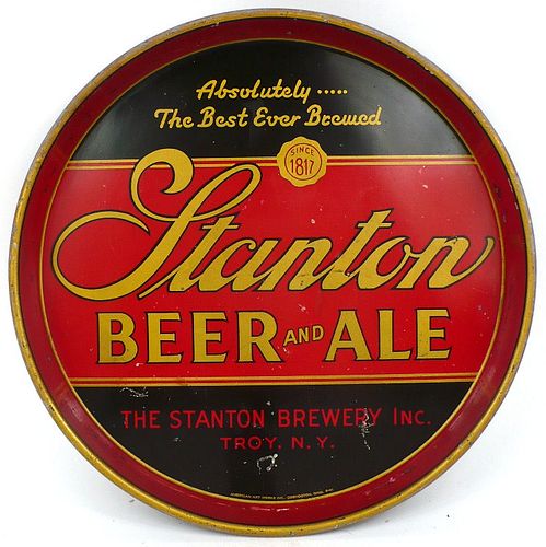 1933 Stanton Beer and Ale 12 inch Serving Tray