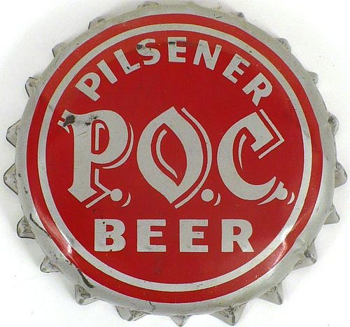 1940 Pilsener P.O.C. Beer  Metal Sign