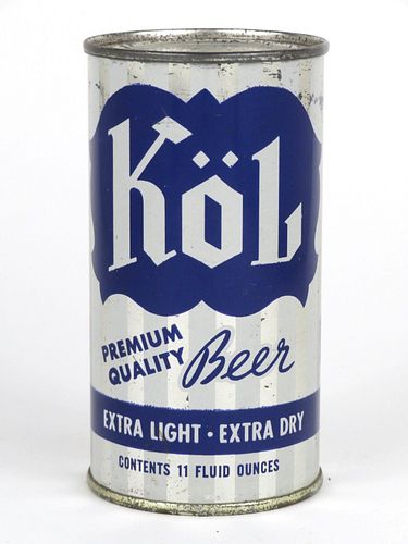 1961 Kol Beer 12oz Flat Top Can 89-12