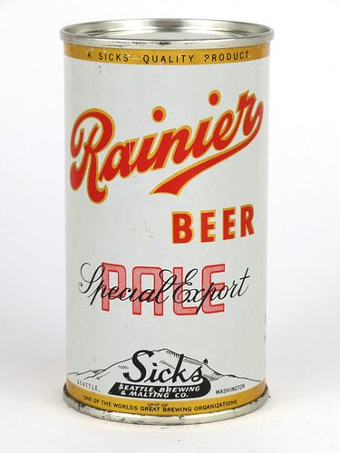 1940 Rainer Pale Beer 12oz Flat Top Can OI704