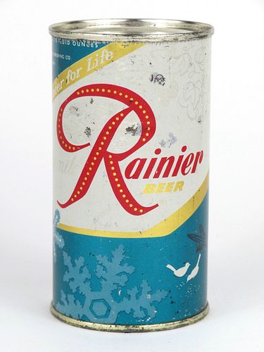 1957 Rainier Jubilee Beer 12oz Flat Top Can