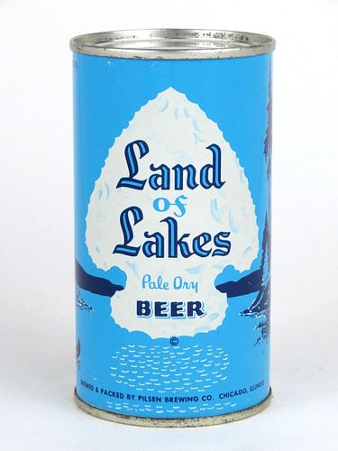 1960 Land Of Lakes Beer 12oz Flat Top Can 91-01