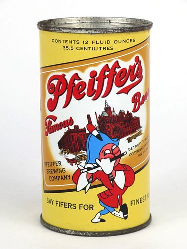 1953 Pfeiffer's Famous Beer (137) 12oz Flat Top Can 114-01.2