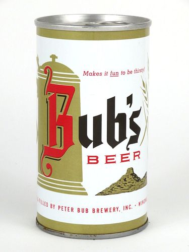 1967 Bub's Beer (Winona Minnesota) 12oz Tab Top Can T47-04