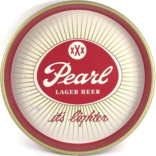 1956 Pearl Lager Beer 13 inch Serving Tray