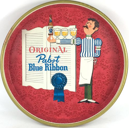 1965 Pabst Blue Ribbon Beer 13 inch Serving Tray