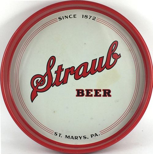 1938 Straub Beer 13 inch Serving Tray