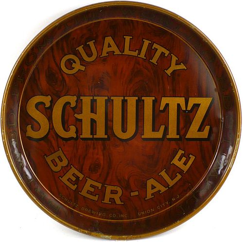 1934 Schultz Beer-Ale 12 inch Serving Tray