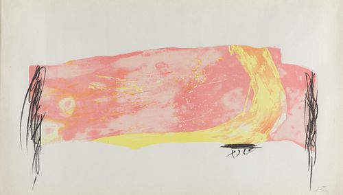 ANTONI TÀPIES PUIG (Barcelona, 1923-2012). 
Untitled, part of the series "Nocturn Matinal", 1970. 
Lithograph on Guarro paper, copy X.