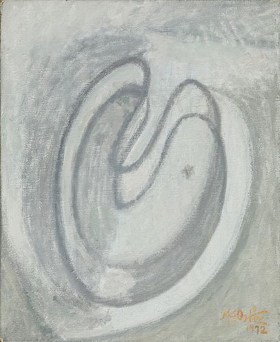 MANUEL ANGELES ORTIZ (Jaén, 1895 - Paris, 1984). 
"Sculpture", 1972. 
Oil on canvas.