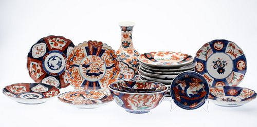 21 Pieces of Japanese Imari Porcelain