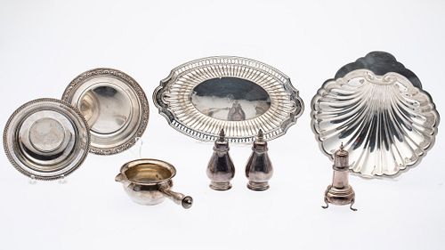 7 Pieces of Sterling Silver and a Silverplate Bowl