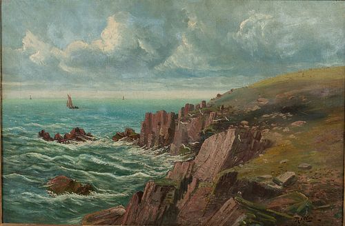Robert Weir Allan, Rocky Coastal Landscape, O/C