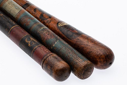 3 Victorian Constable Truncheons, Late 19th C