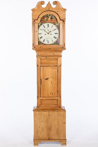 Irish Pine Tall Case Clock, Cumberclaudy, 19th C