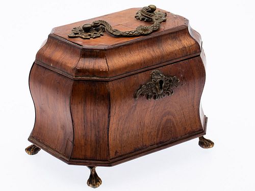 Dutch Walnut Tea Caddy, 18th Century