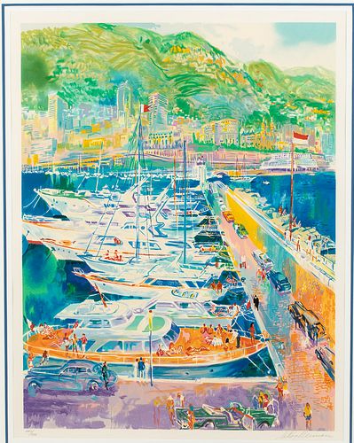 LeRoy Neiman, Harbor at Monte Carlo, Serigraph