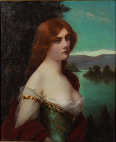 Henri Rondel, Portrait of a Woman, Oil on Canvas