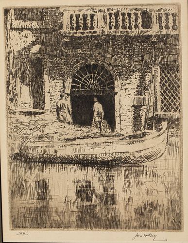 James McBey, The Doorway, Venice, Etching, 1930
