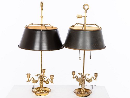 Two Similar Bouillotte Lamps