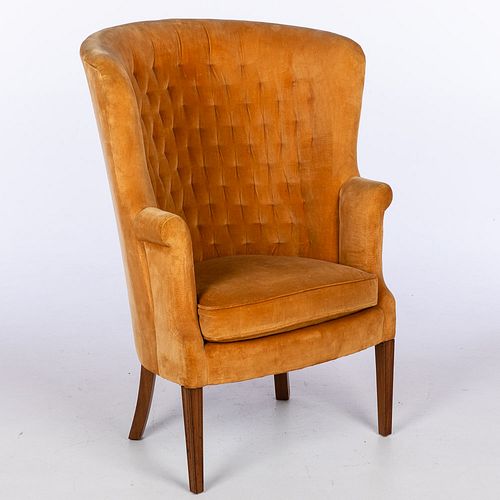 George III Style Tub-Form Wing Chair