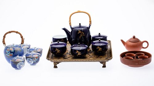 Three Japanese Ceramic Tea Sets