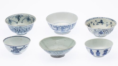 Group of 6 South-East Asian Ceramic Bowls