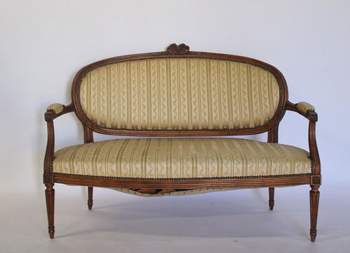 An Antique Carved & Upholstered Louis