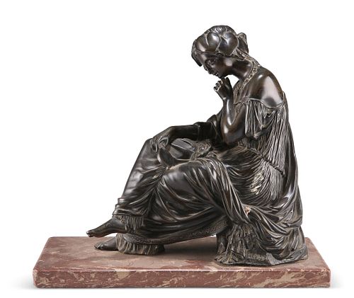 JEAN-JACQUES ("JAMES") PRADIER (SWISS 1790-1852), A BRONZE FIGURE OF A MAID  sold at auction on 23rd October | Bidsquare