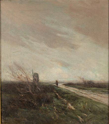 William Tatton Winter, Winter Landscape, O/C, 19th C
