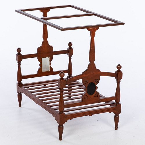 Doll's Mahogany Tester Bed, Late 19th C