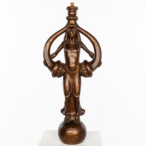 Continental Carved Wood Figure, c. 1920s