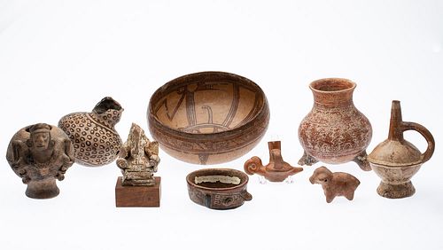 9 Pre-Columbian Pottery Pieces