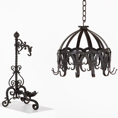 Wrought Iron Pot Rack and Fireplace Stand