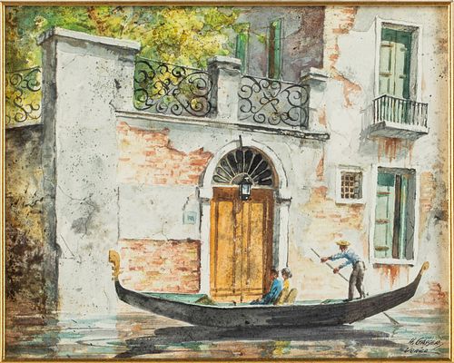 Henry Gasser (NJ, 1909-1981), Venice, Watercolor