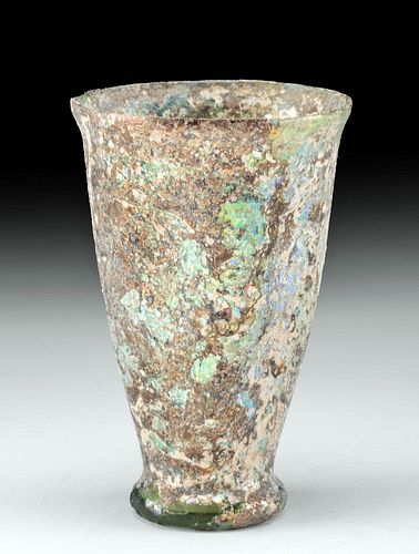 Roman Glass Footed Drinking Vessel