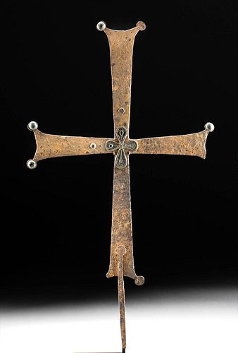 11th C. Byzantine Iron & Bronze Processional Cross