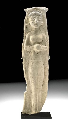 Sumerian Pottery Standing Relief Figure of Astarte