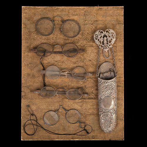 Group of Five Pairs of Antique Eyeglasses, ca. 1650-1850