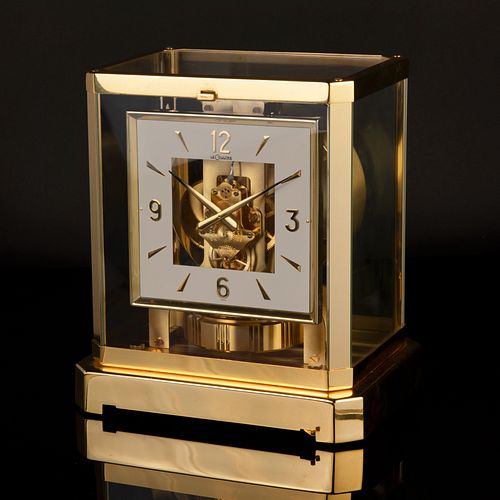 Jaeger LeCoultre A Gilt Brass Desk Clock, ca. 1985